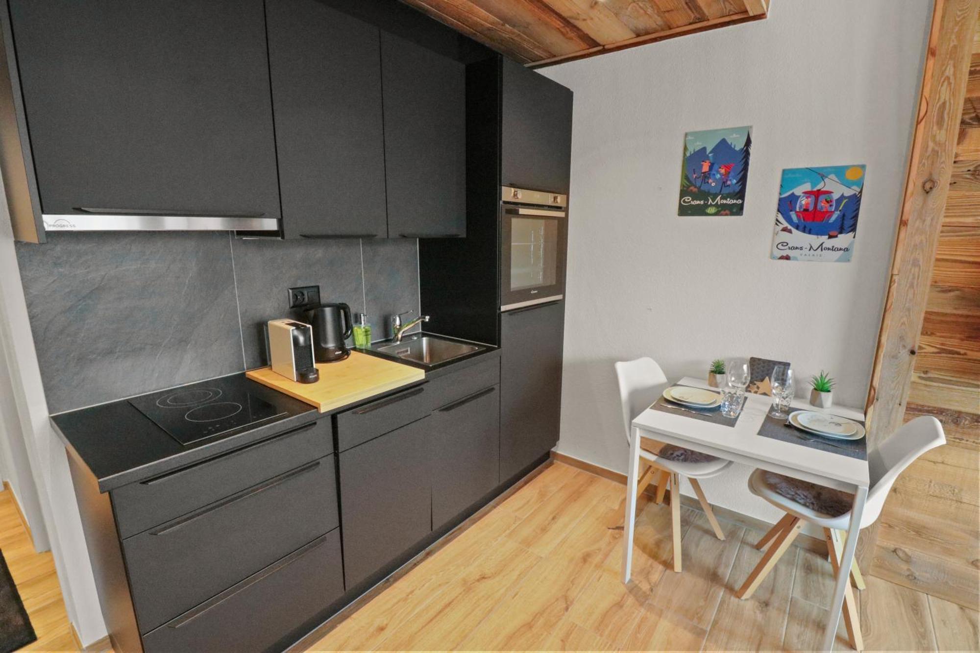 Joli Studio Avec Parking Gratuit Crans-Montana Eksteriør bilde