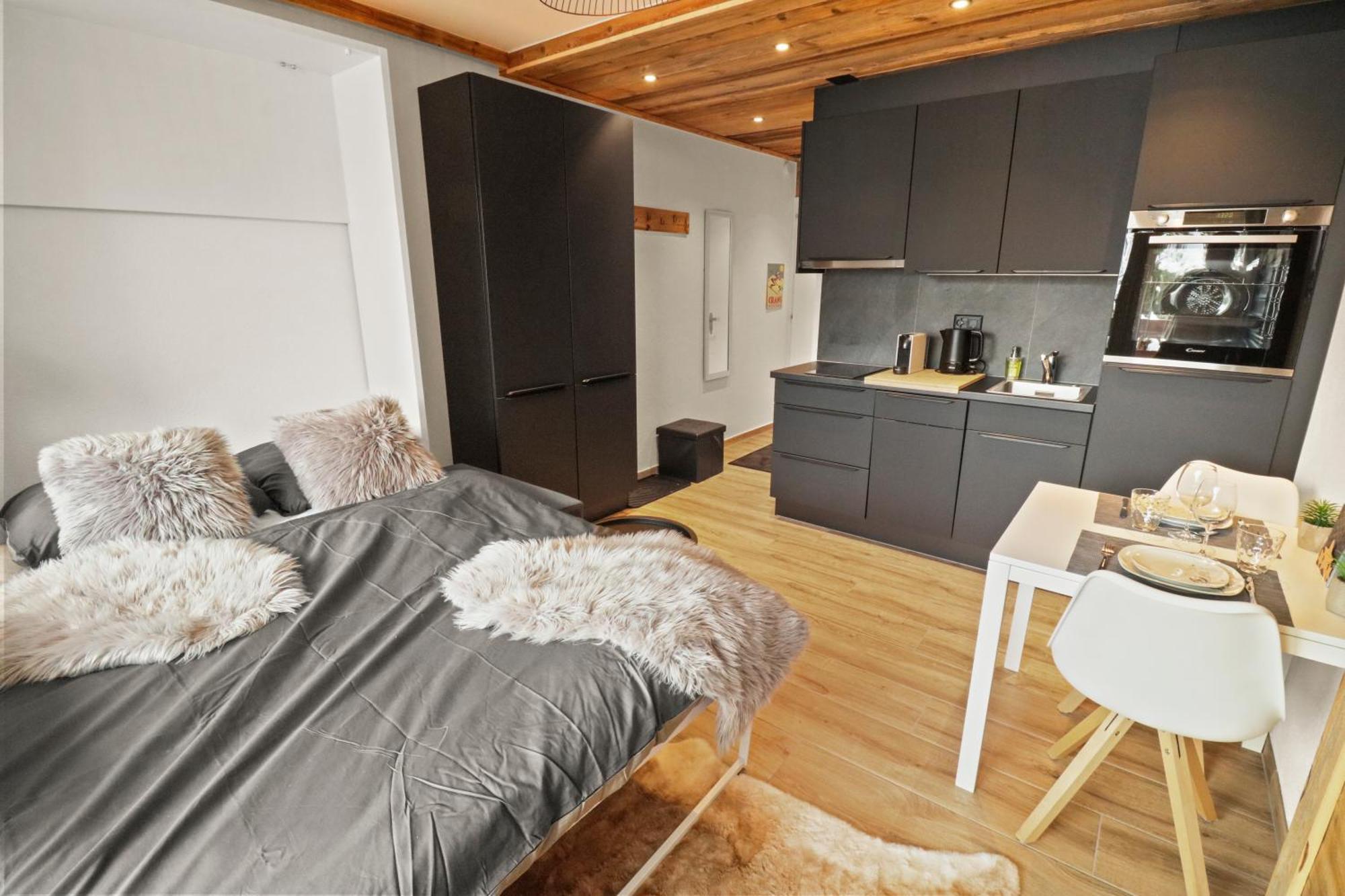 Joli Studio Avec Parking Gratuit Crans-Montana Eksteriør bilde